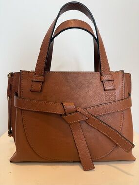 Loewe Calfskin Mini Gate Tote, Brown